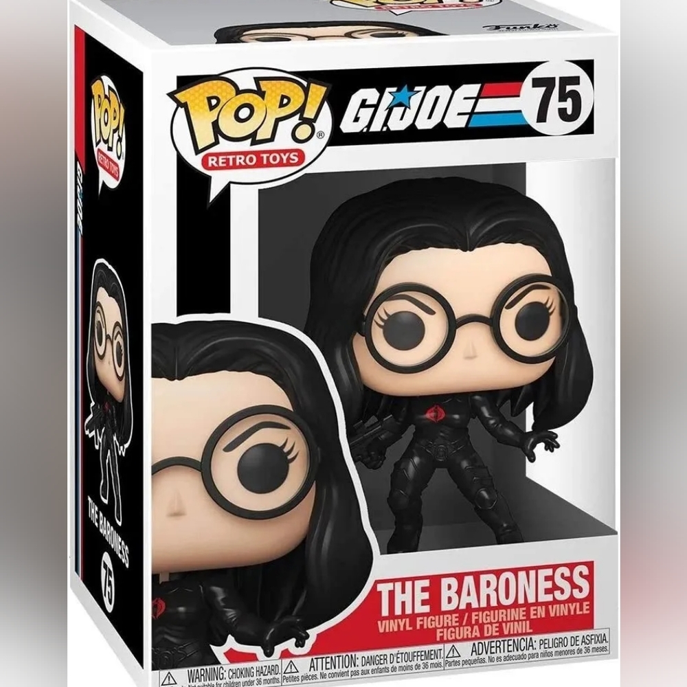 New - Funko Pop GI Joe The Baroness Snake Eyes Vinyl Figure Retro Toys #75